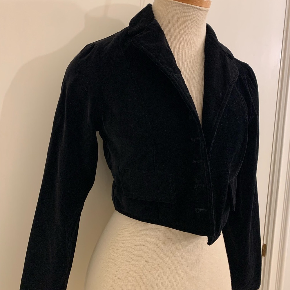 Vintage 90s Rampage Velvet Cropped Jacket